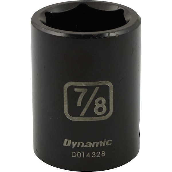 Dynamic 1/2" Drive Standard Socket, Black Phosphate, Tools 1/2" Drive 6 Point SAE, 7/8" Standard Length D014328 - main